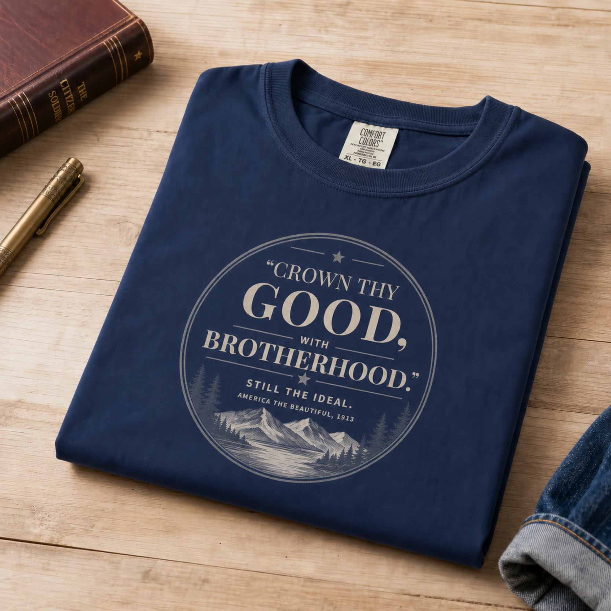 "Crown Thy Good, With Brotherhood."