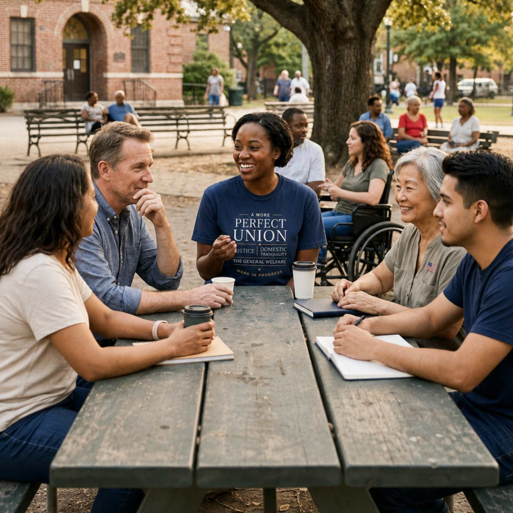 A More Perfect Union Tee — The Preamble, Work in Progress