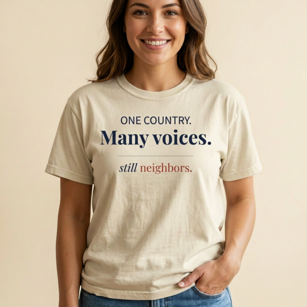 One Country. Many Voices. Still Neighbors.