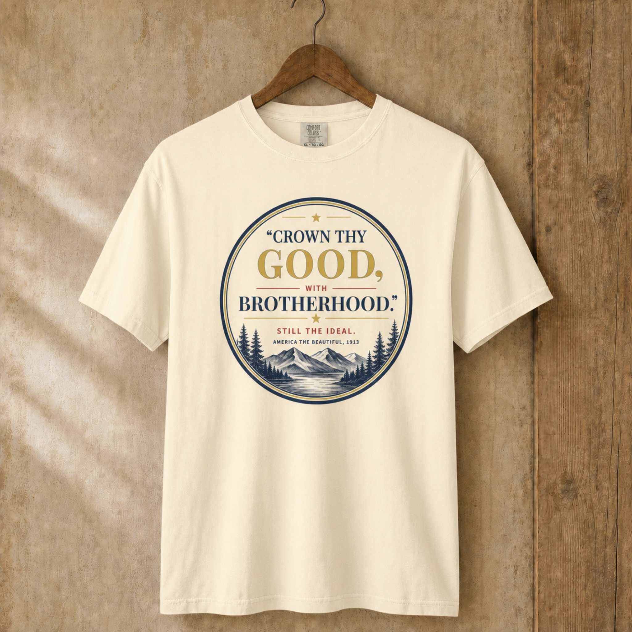 "Crown Thy Good, With Brotherhood."