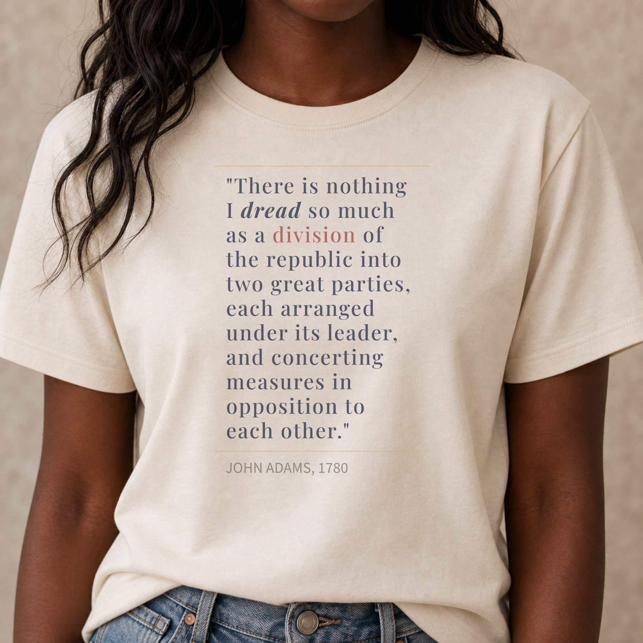 America's Founders Quote Tee | John Adams — Division of Republic, 1780
