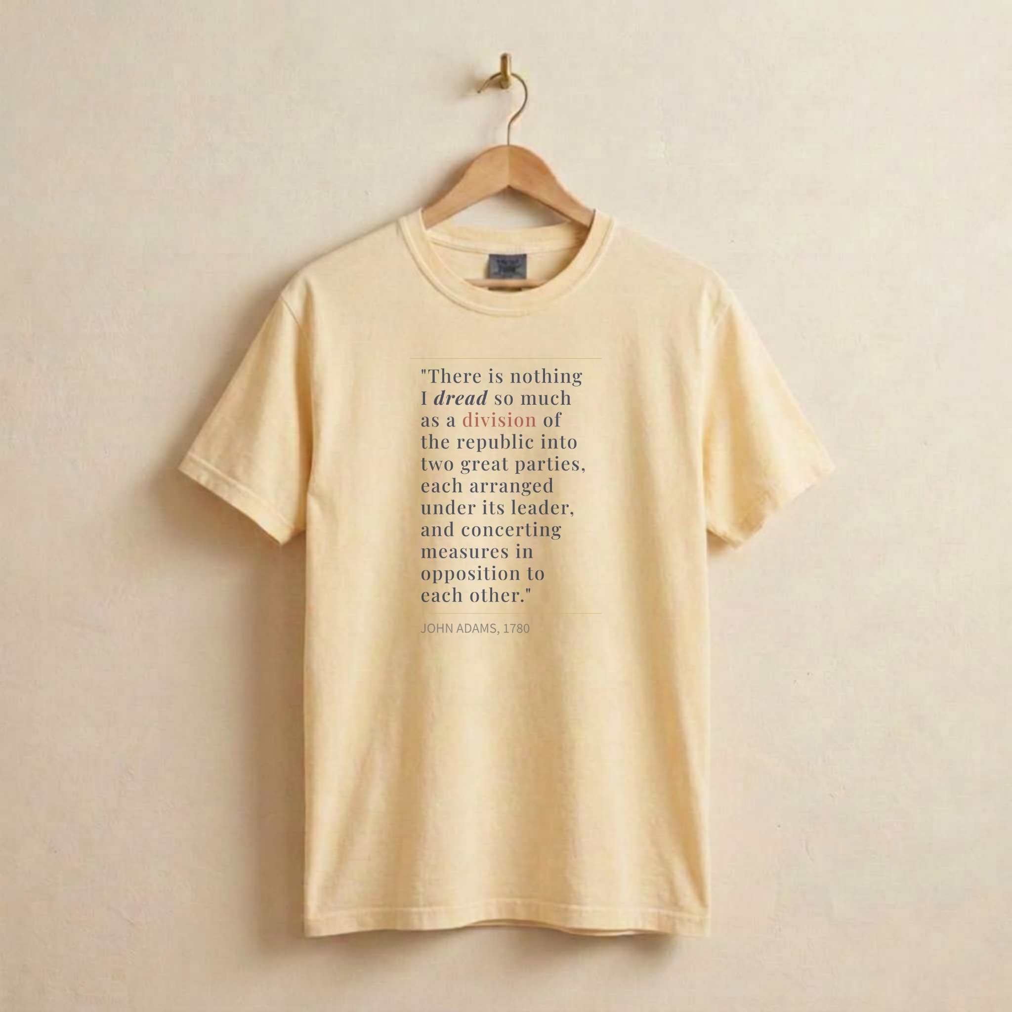 America's Founders Quote Tee | John Adams — Division of Republic, 1780