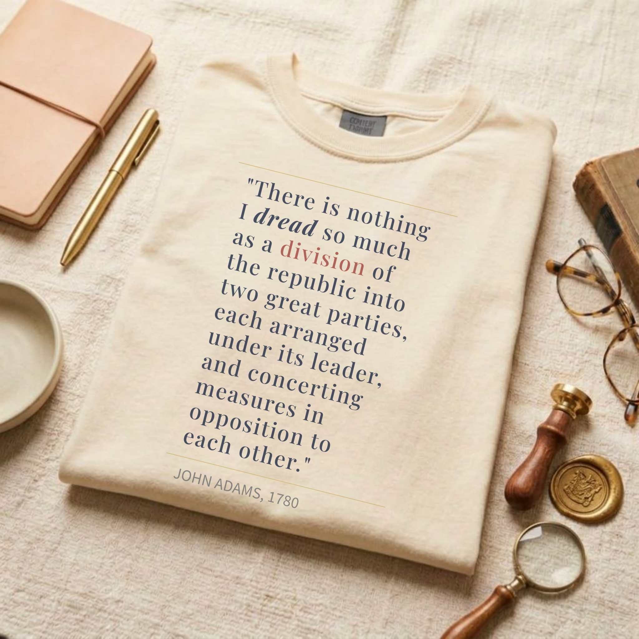 America's Founders Quote Tee | John Adams — Division of Republic, 1780