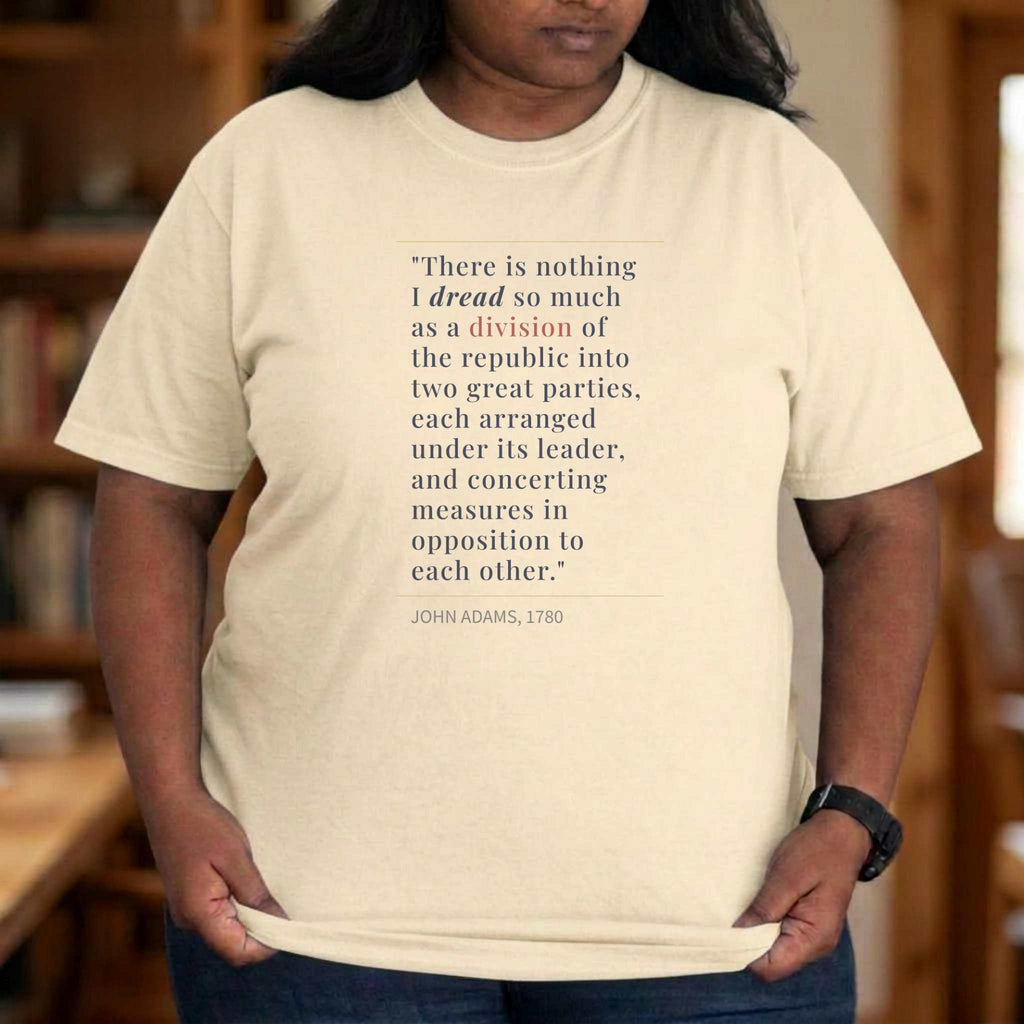 America's Founders Quote Tee | John Adams — Division of Republic, 1780