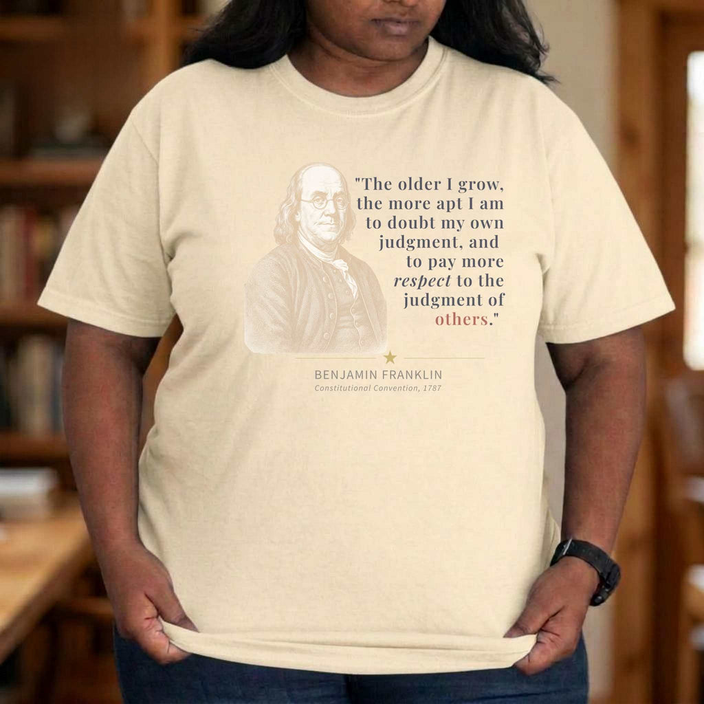 American Founders Quote Tee | Benjamin Franklin — Constitutional Convention, 1787